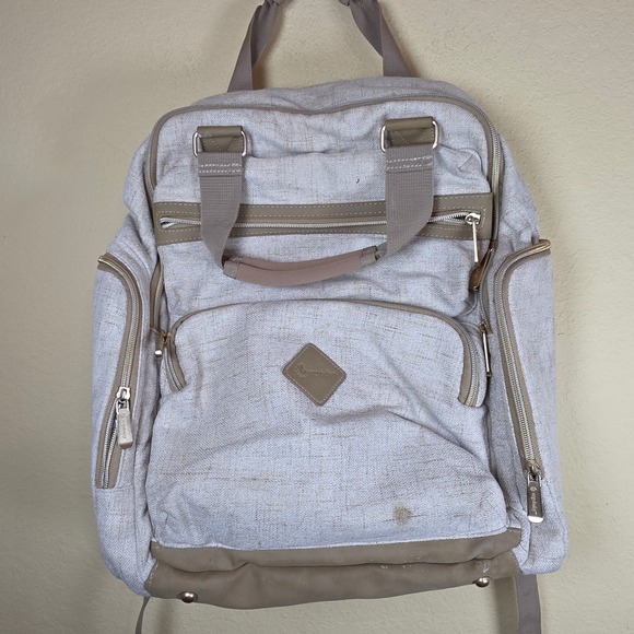 Ergobaby Handbags - Ergobaby Diaper Bag Backpack Tan Cream Neutral Insulated Bottle Pocket travel